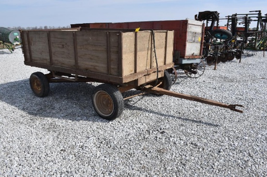 Wooden barge wagon on Electric running gear