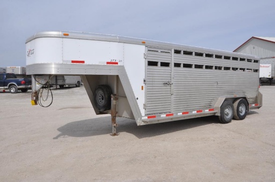 2010 Forest River Exiss 7' x 20' aluminum livestock trailer