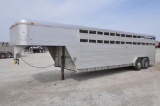 1987 Featherlite 7' x 24' aluminum livestock trailer