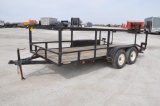 1990 Maxwell 7'x16' flatbed trailer