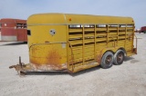 1977 W-W 16' steel livestock trailer