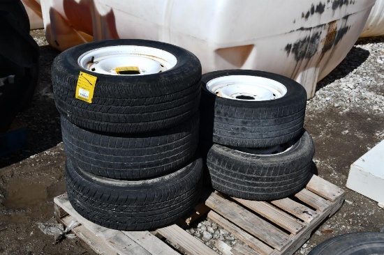 (5) 225-16 tires & 5-bolt wheels