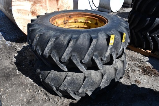 (2) 18.4-34 tires & wheels