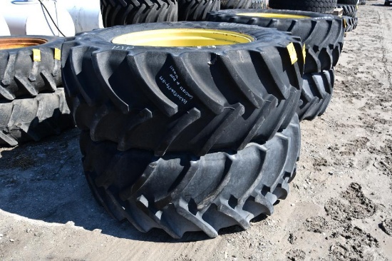 (2) 600/65R38 tires on 10-bolt wheels