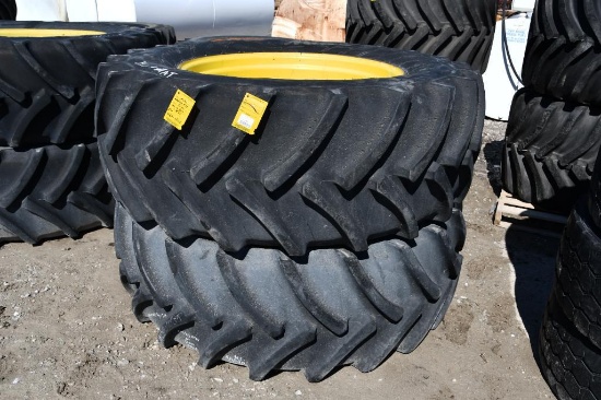 (2) 600/65R38 tires on 10-bolt wheels