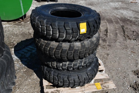 (4) Michelin 9.00R16 tires