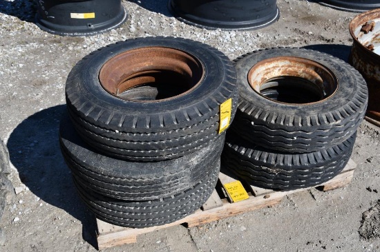 (5) 14.5 trailer wheels