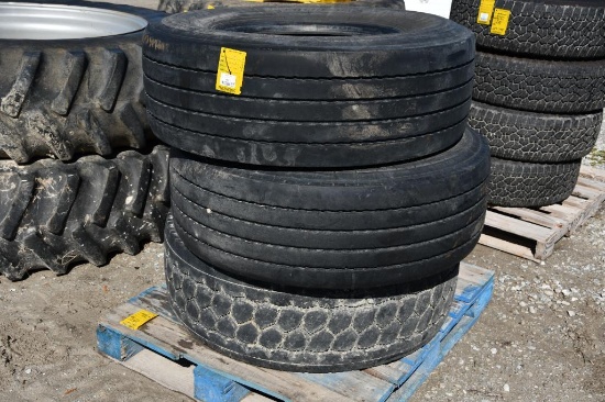 (3) 385/65R22.5 tires