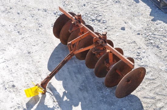 Pull-type disk for garden tractor