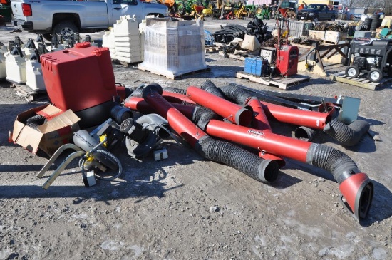 Lincoln Industrial exhaust system w/ blowers
