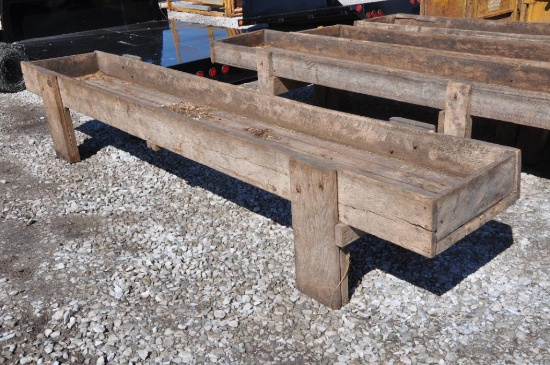12' wooden feed bunk