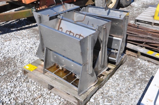 (4) S.S. hog feeders