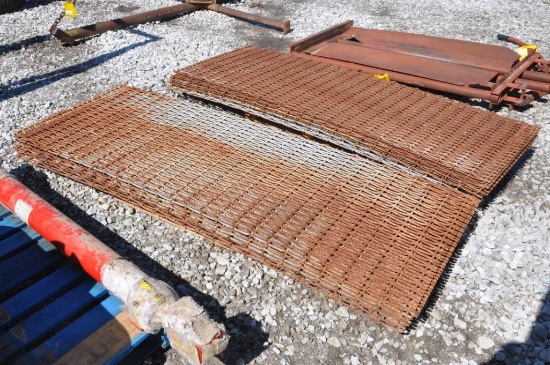 (17) 7'x30" sheets of perforated metal woven steel flooring