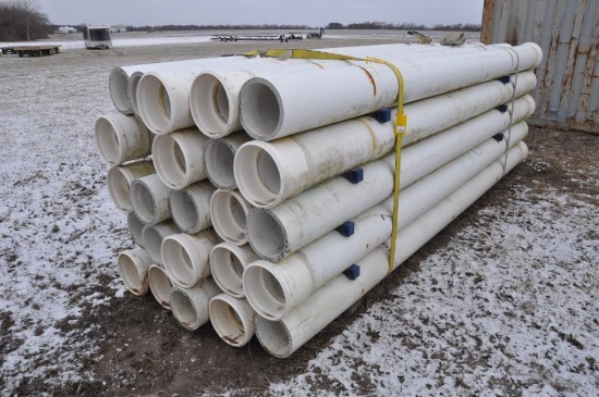 (25) 8" ID x12' PVC concrete walled pipe