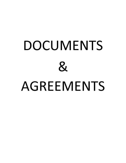 Documents & Agreements