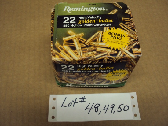 550 ROUNDS REMINGTON 22LR HP AMMO