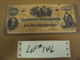 CONFEDERATE MONEY $100 RICHMOND 1864