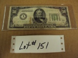 1934 FEDERAL RESERVE NOTE $50 BILL 