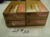 4 BOXES FEDERAL 357 SIG AMMO
