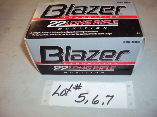 500 ROUNDS BLAZER 22 AMMO