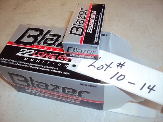 500 ROUNDS OF BLAZER 22LR AMMO - NIB