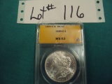 1885-O MORGAN SILVER DOLLAR MS62