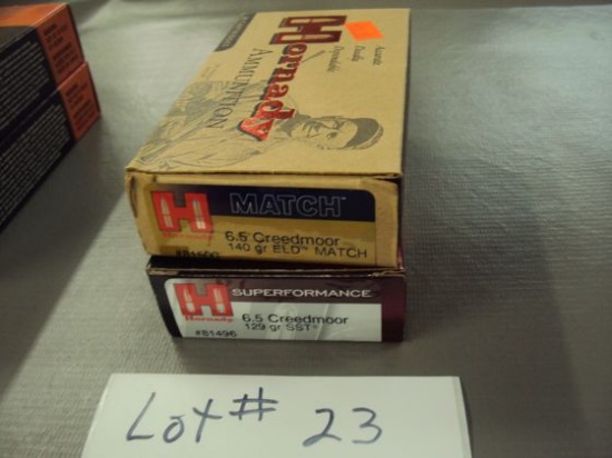 2 BOXES HORNADAY 6.5 CREEDMOOR AMMO