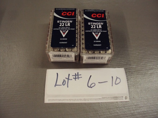 2 BOXES CCI 22LR STINGERS