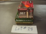 1 BOX REMINGTON 40 CAL HP AND 1 BOX INCEPTOR 357 AMMO