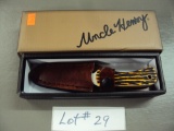 UNCLE HENRY KNIFE WITH SHEATH NIB