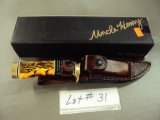 UNCLE HENRY KNIFE WITH SHEATH & SHARPENING STONE NIB