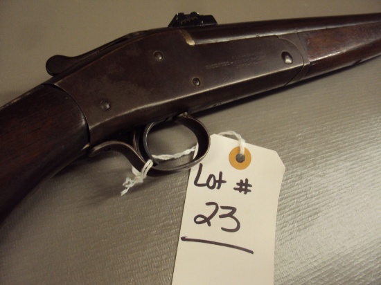 REMINGTON 12G WITH SIDE FIRE LEVER SB WITH RIFLE SIGHTS, NEEDS TLC