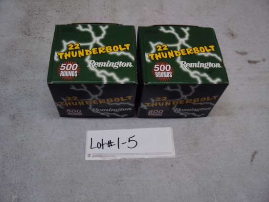 2-500 ROUND BOXES REMINGTON 22LR AMMO