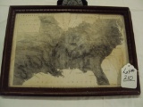 1863 SLAVE POPULATION MAP OF SOUTHERN STATES
