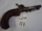 BLACK POWDER PISTOL NO NAME UNSURE OF CALIBER - IN GOOD SHAPE