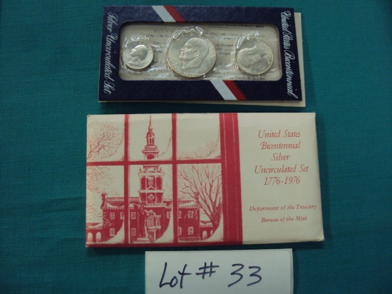 US BICENTENNIAL SILVER SET 1776-1976