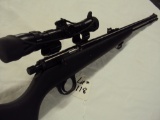 BLACK KNIGHT 54 CAL BLACK POWDER WITH SCOPE, TAPE ON BUTTSTOCK IS A HOMEMADE CHEEK PIECE WITH ELECTR