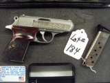 WALTHER CUSTOM PPKS, 380 AUTO PISTOL WITH CASE, HEAVILY ENGRAVED