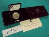 1988 US OLYMPIC SILVER COIN