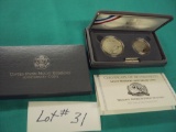 US MOUNT RUSHMORE ANNIVERSARY COIN SET (DOLLAR COIN IS SILVER)