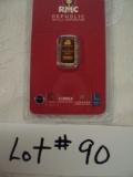 1 GRAM RMC REPUBLIC GOLD BAR