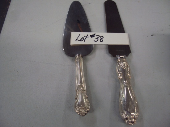 2 STERLING SILVER CAKE UTENSILS