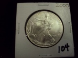 2000 - 1 OZ LIBERTY SILVER COIN