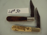 LOT OF 2 KNIVES - 1 MASTER BARLOW, 1 SABRE