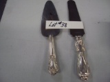 2 STERLING SILVER CAKE UTENSILS