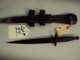 WWII KNIFE WITH SHEATH & PROOF MARKS, BRITISH COMMANDO KNIFE