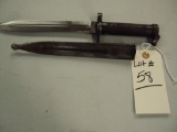 SWEDISH BAYONET WITH SHEATH AND PROOF MARKS