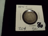 1875-S SL TWENTY CENT