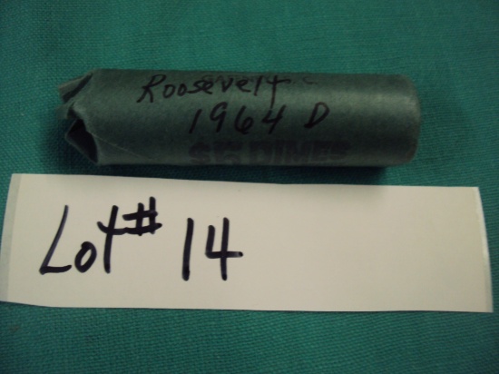 1 ROLL OF SILVER ROOSEVELT DIMES (UNSEARCHED)