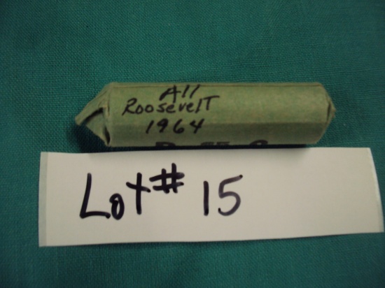1 ROLL OF SILVER ROOSEVELT DIMES (UNSEARCHED)